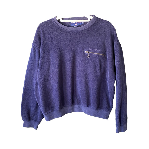 Vintage Polo Sport Ralph Lauren Mens Large Y2K Sweater Athletic Fleece Pullover - Picture 9 of 9